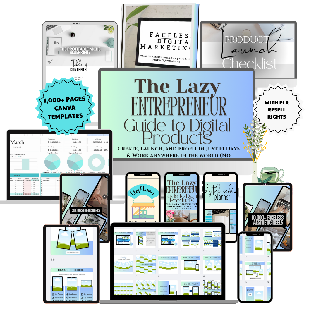 🔥The Lazy Entrepreneur’s All-in-One Faceless Digital Business Starter Pack with Resell Rights🔥