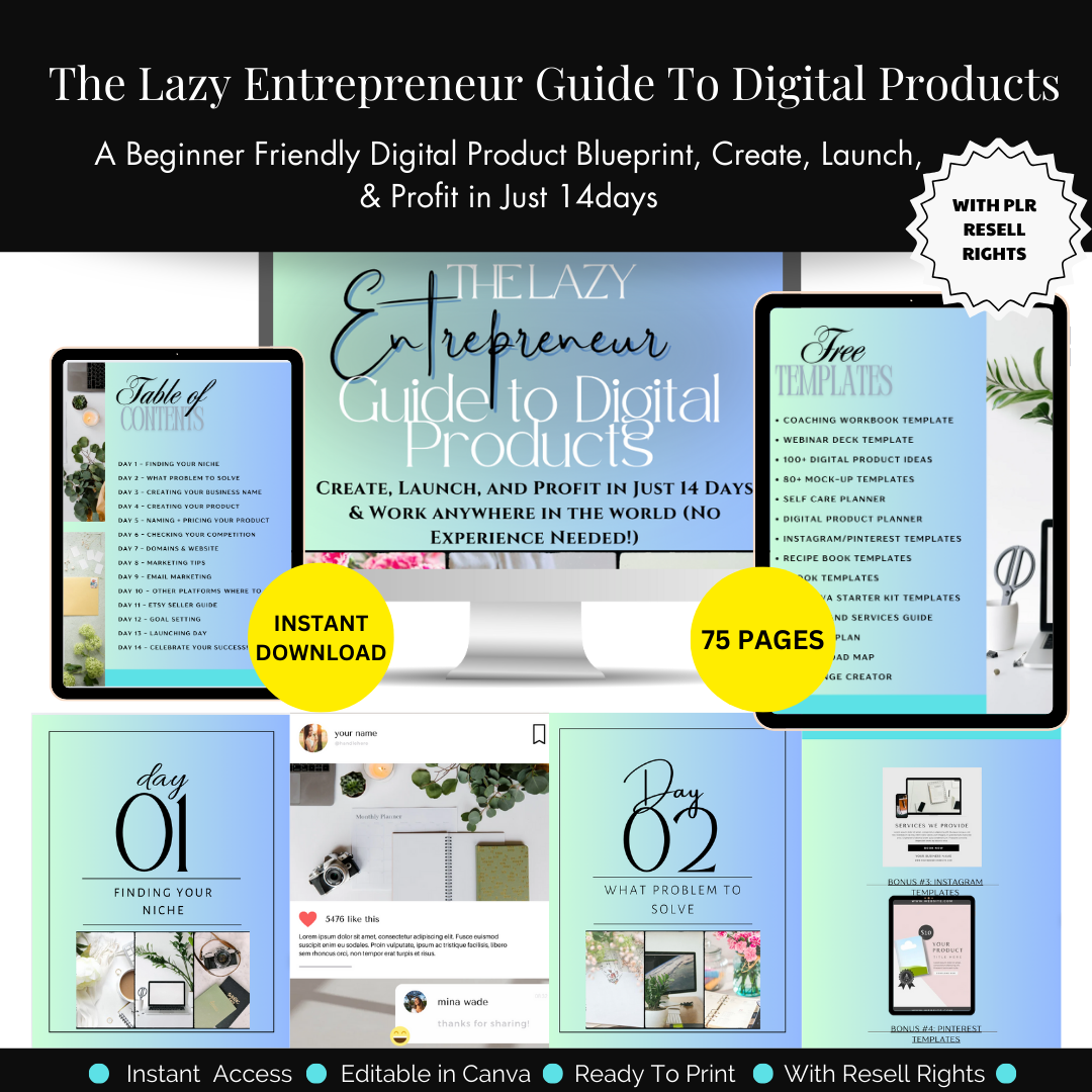 🔥The Lazy Entrepreneur’s All-in-One Faceless Digital Business Starter Pack with Resell Rights🔥